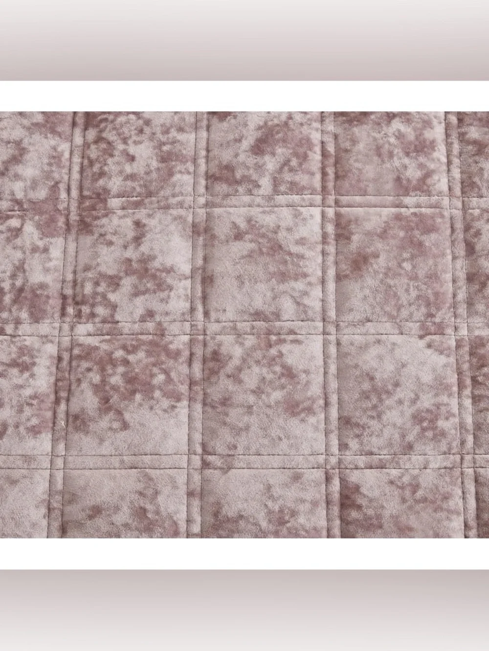 Plush Velvet king 3 piece Quilted Quilt Set - Dusty Rose